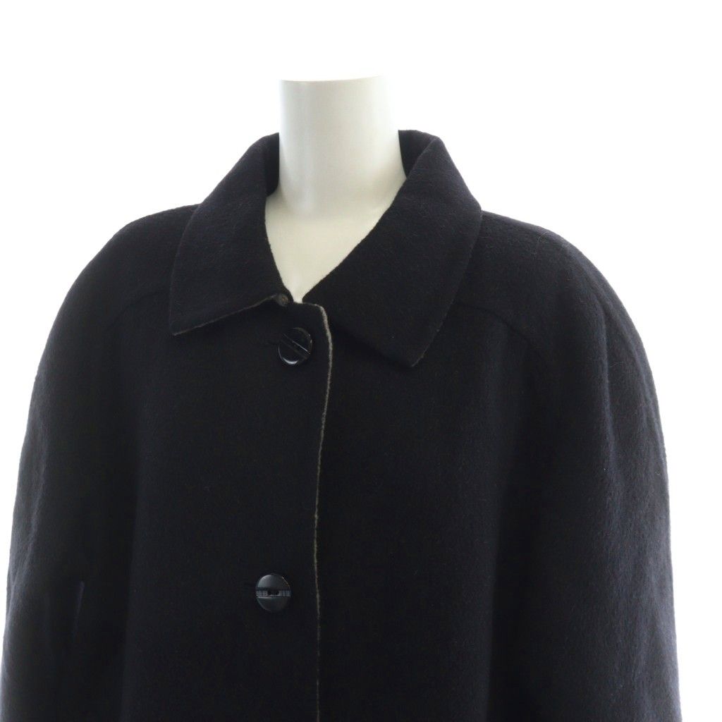 ヘルノ HERNO ヴィンテージ ロングコート 長袖 ウール カシミヤ 黒