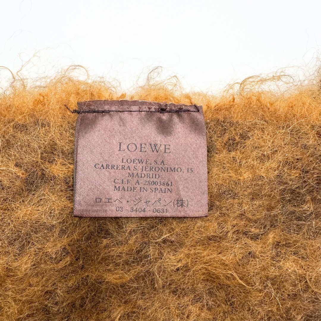 美品】Loewe アナグラムロゴ 刺繍 モヘア マフラー - メルカリ