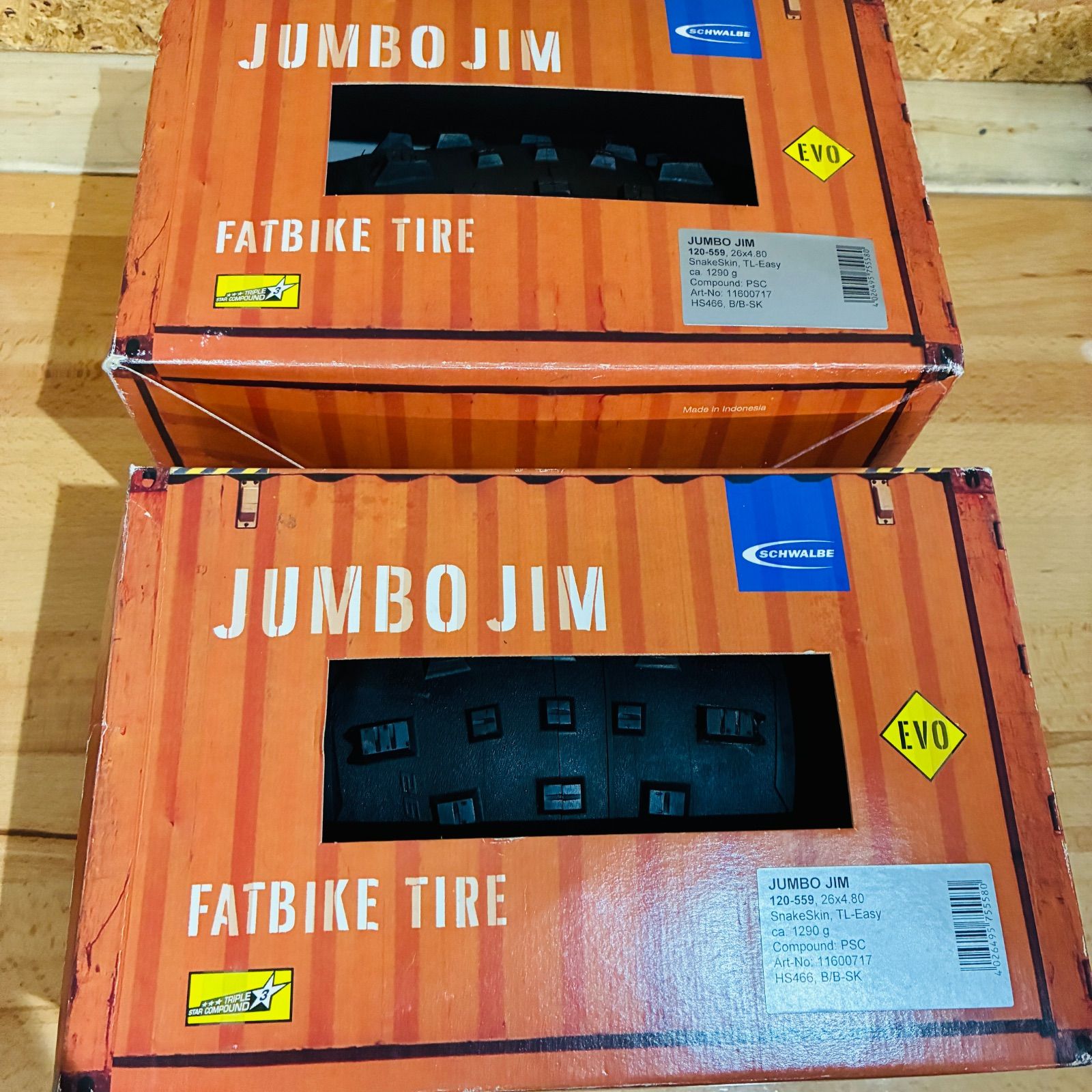 未使用】 JUMBO JIM EVO ファットバイク 26 x 4.80 タイヤ SCHWALBE