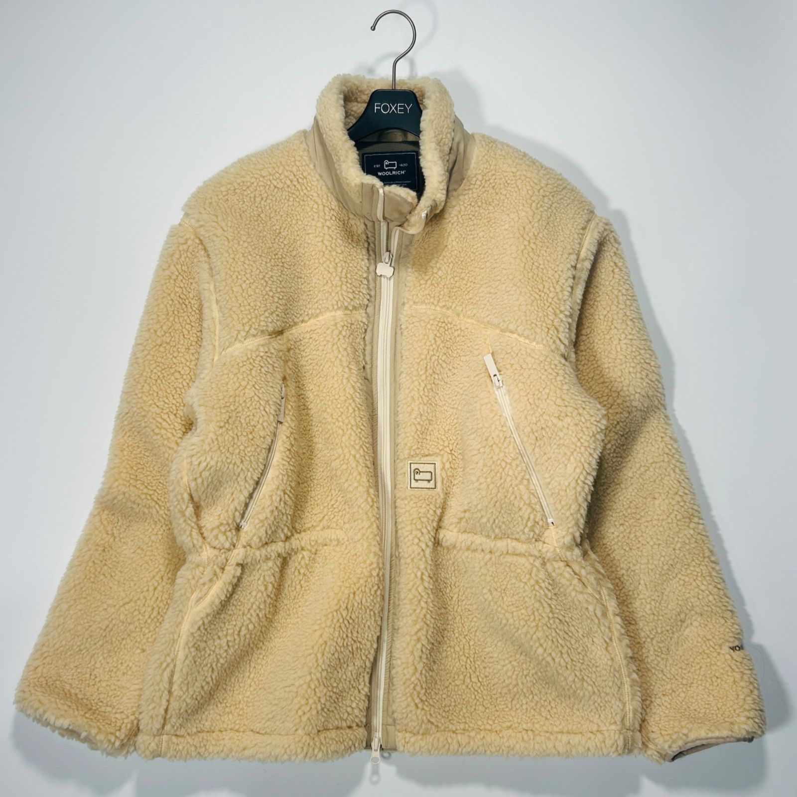 WOOL RICH ウールリッチ フリース ボアジャケット アイボリー ウール EU Lサイズ