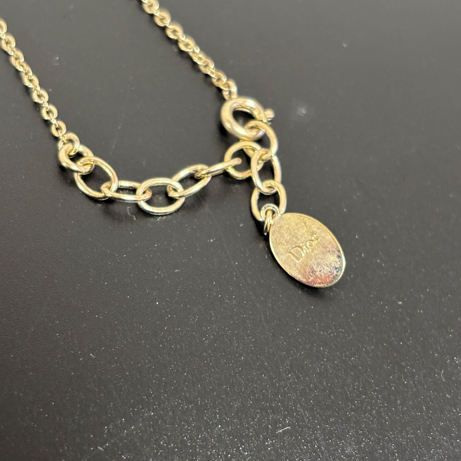 Christian Dior ディオール CDロゴ ネックレス ゴールド ライン