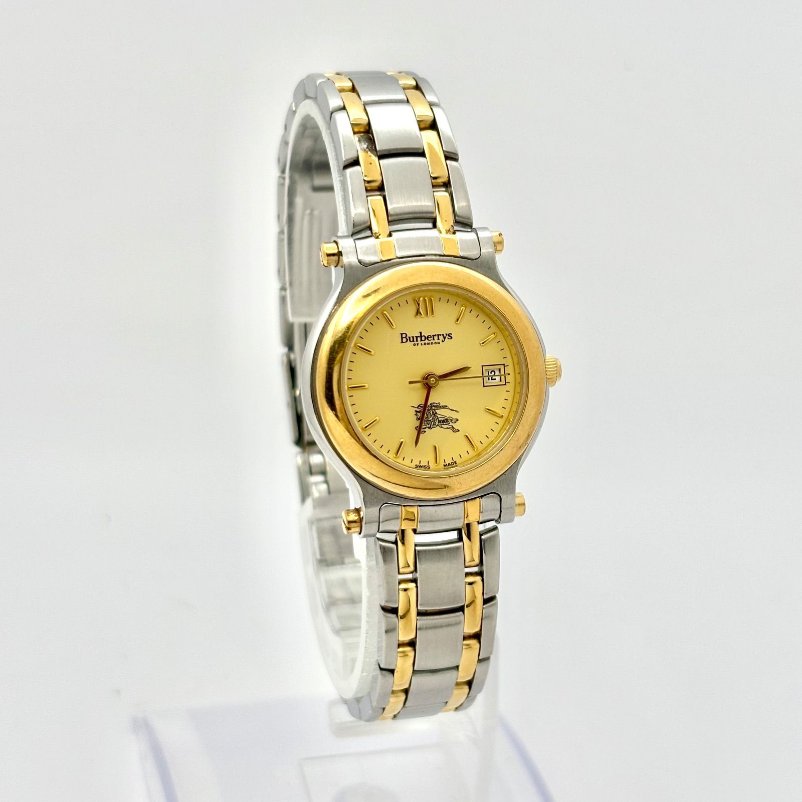 新品電池】Burberrys バーバリー 8100 レディース 腕時計 デイト 7795