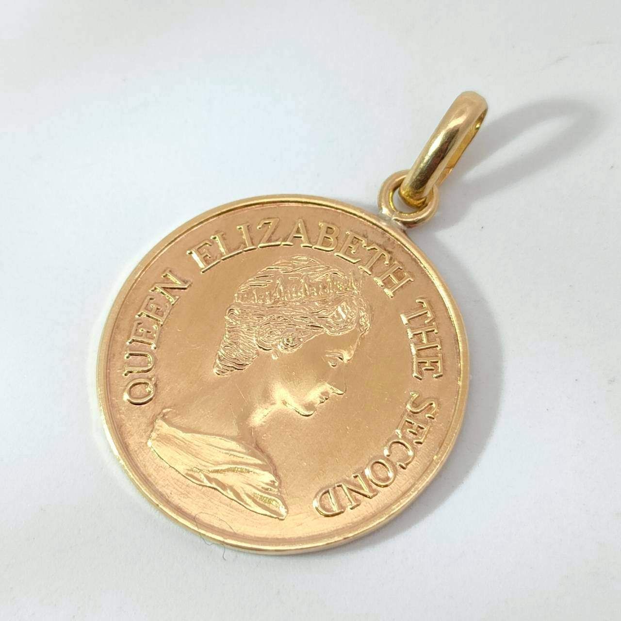 18金 K 18 コインモチーフ デザインネックレストップ 男女兼用 2.02 g D 938