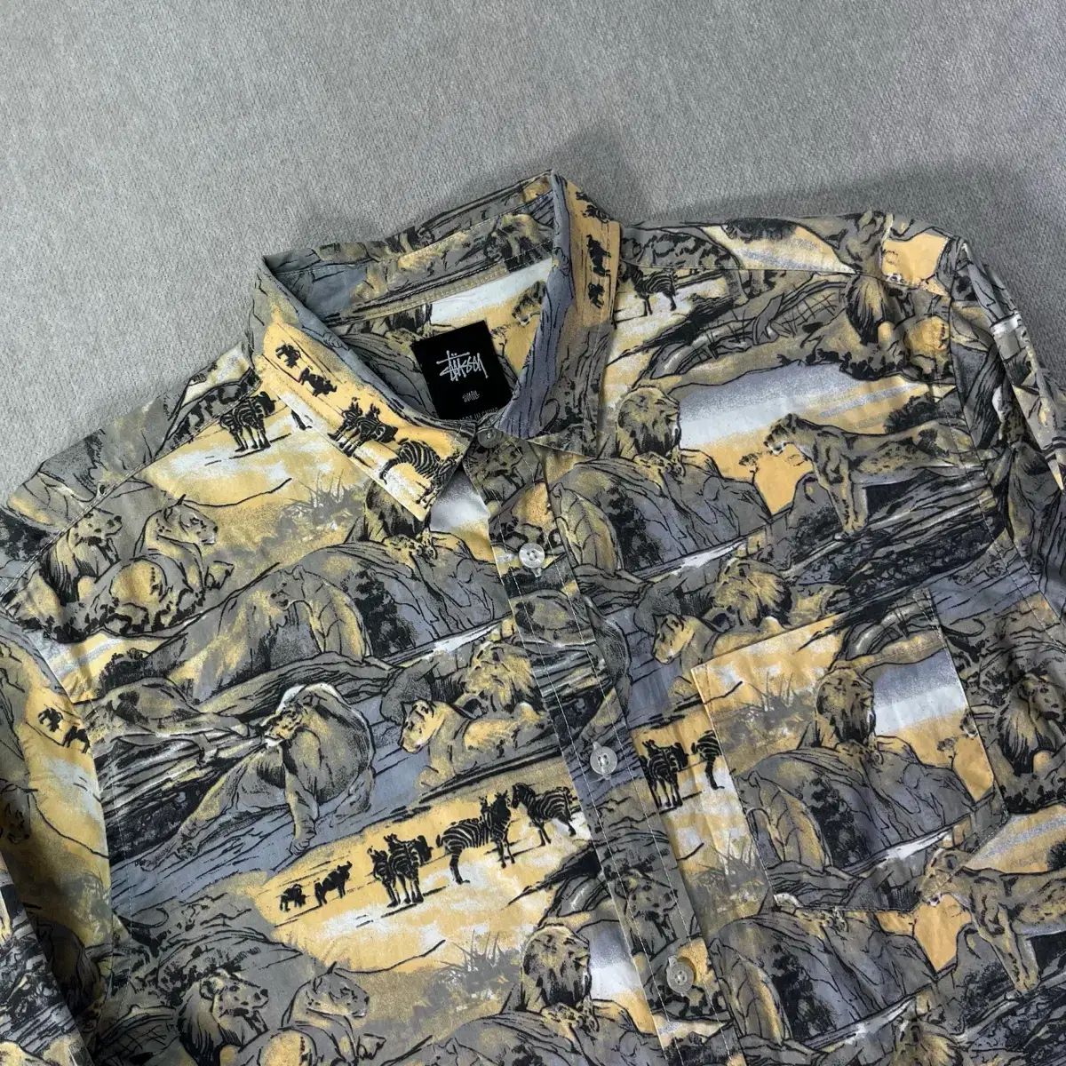 95 ステューシー ワールド トライブ サファリ シャツ