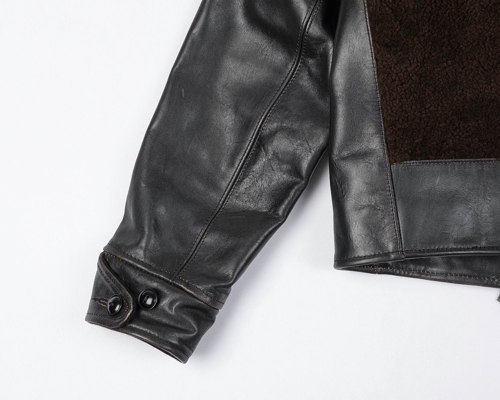 グリズリージャケット 熊ジャン 茶芯ホースハイド ライダース レザー