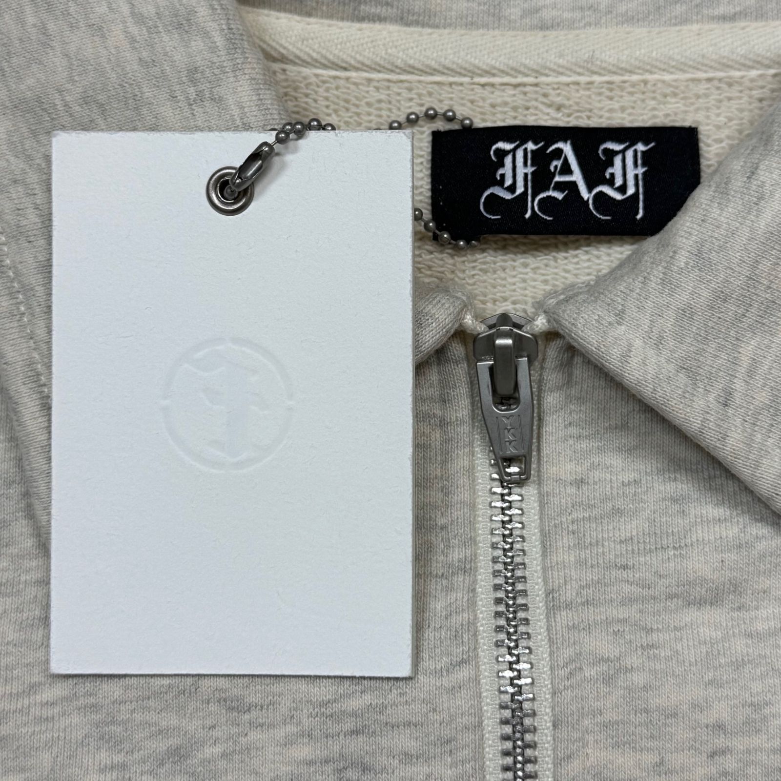 参考上代28600円 未使用 FAF(Fake As Flowers) HALF ZIP SWEAT TOPS