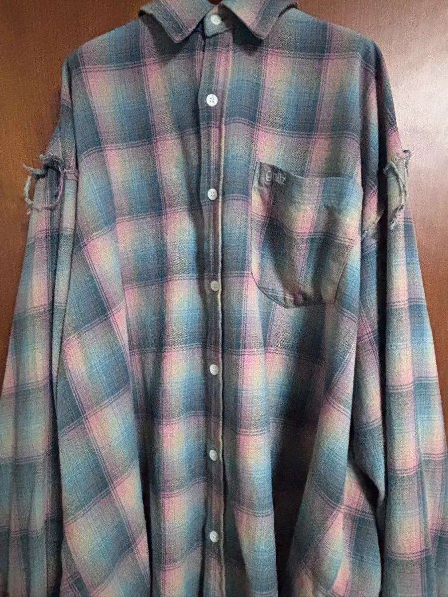 グレイルズ DISTRESSED CHECK SHIRTS MINT PINK