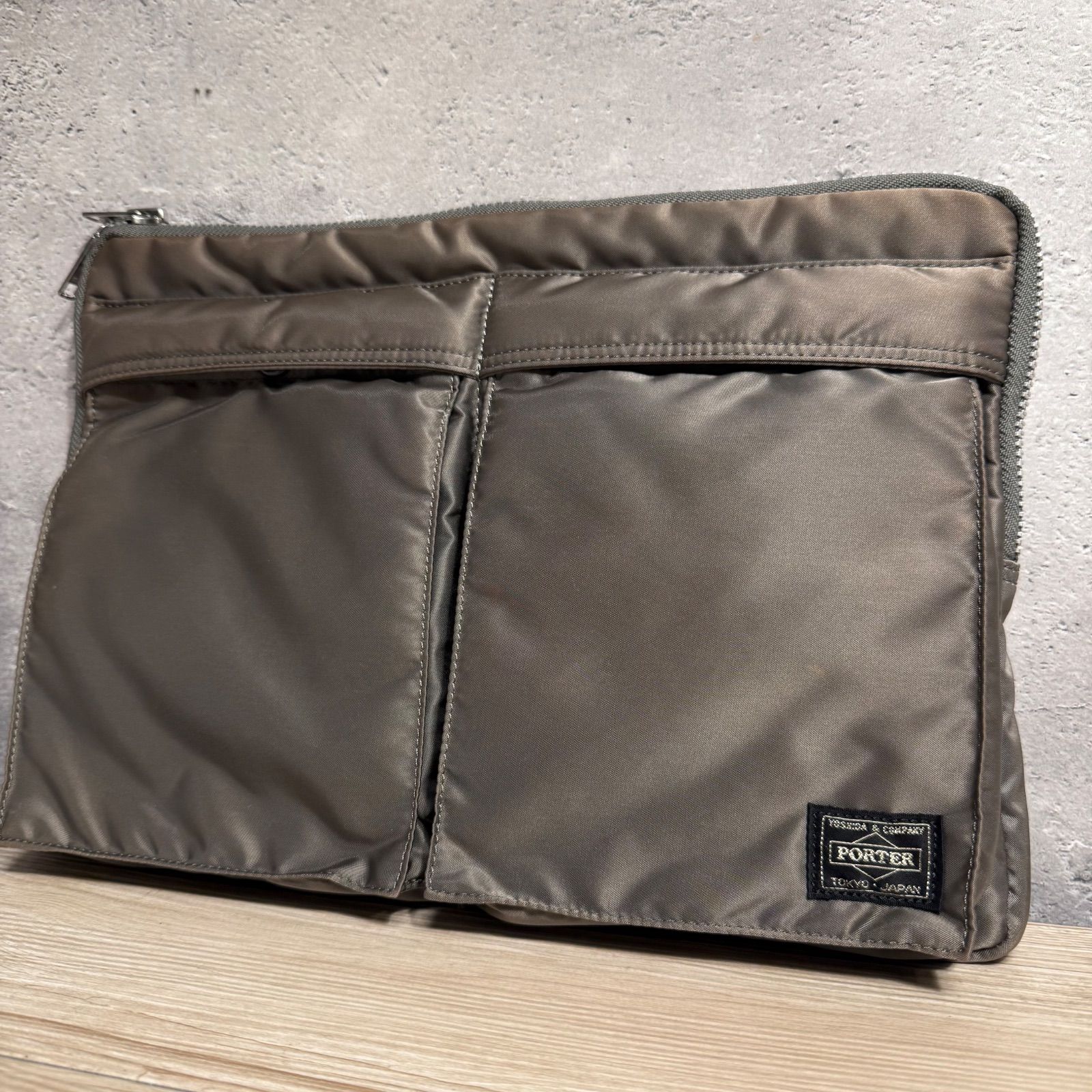 PORTER タンカー クラッチバッグ シルバーグレー ポータータンカー