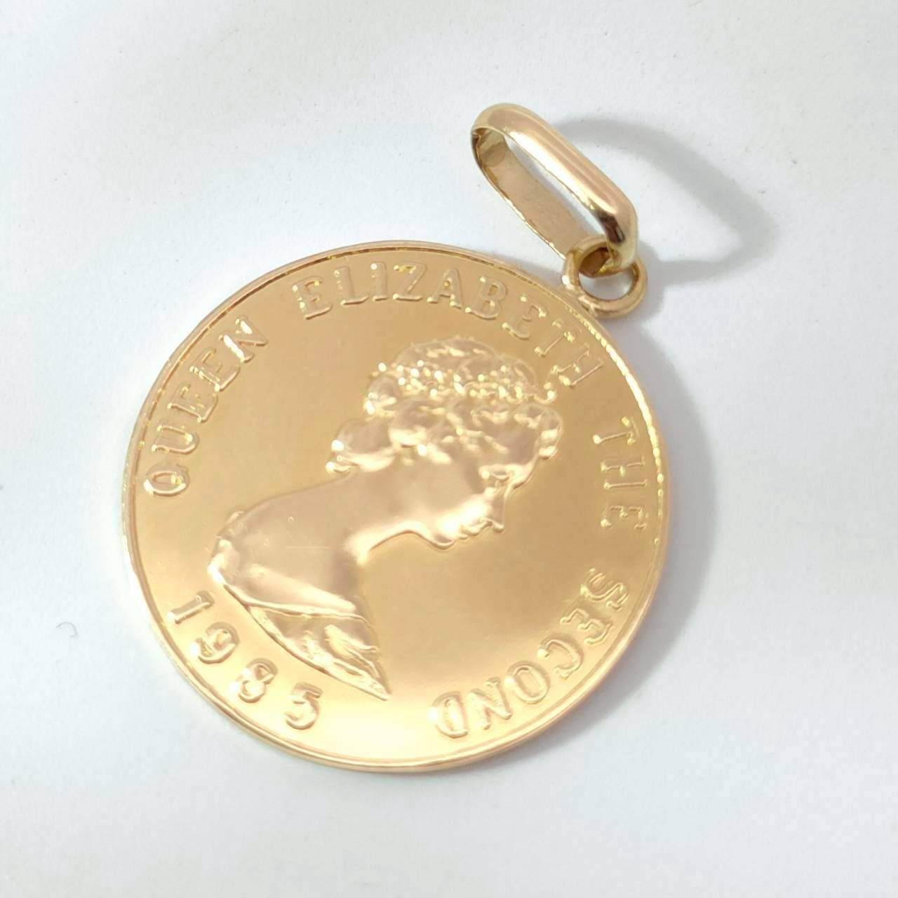 18金 K 18 コインモチーフ デザインネックレストップ 男女兼用 1.48 g D 939