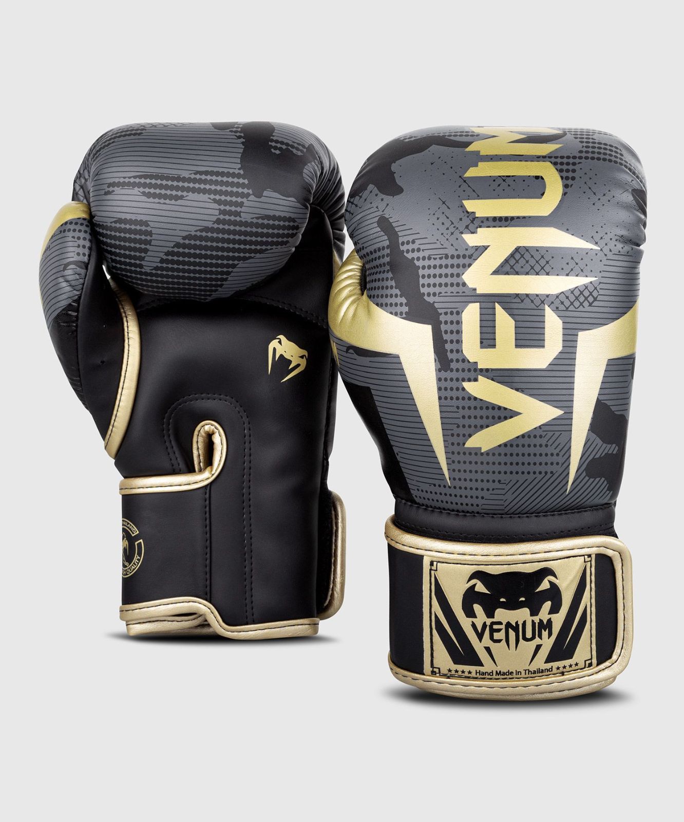 Venum Elite ボクシンググローブ カモ × ゴールド Boxing Gloves ヴェヌム エリート Camo G