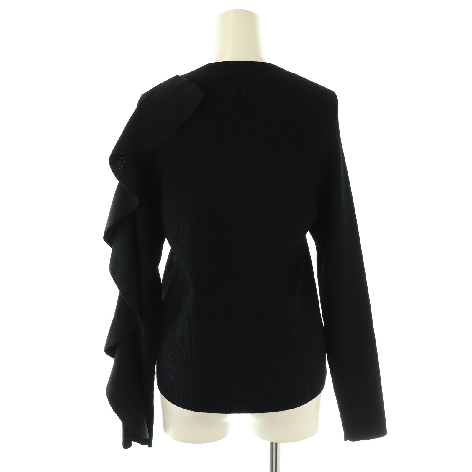 アドーア ADORE ラッフルニット プルオーバー 長袖 38 ブラック /DF