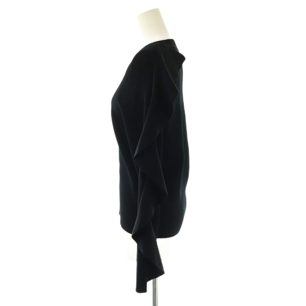 アドーア ADORE ラッフルニット プルオーバー 長袖 38 ブラック /DF