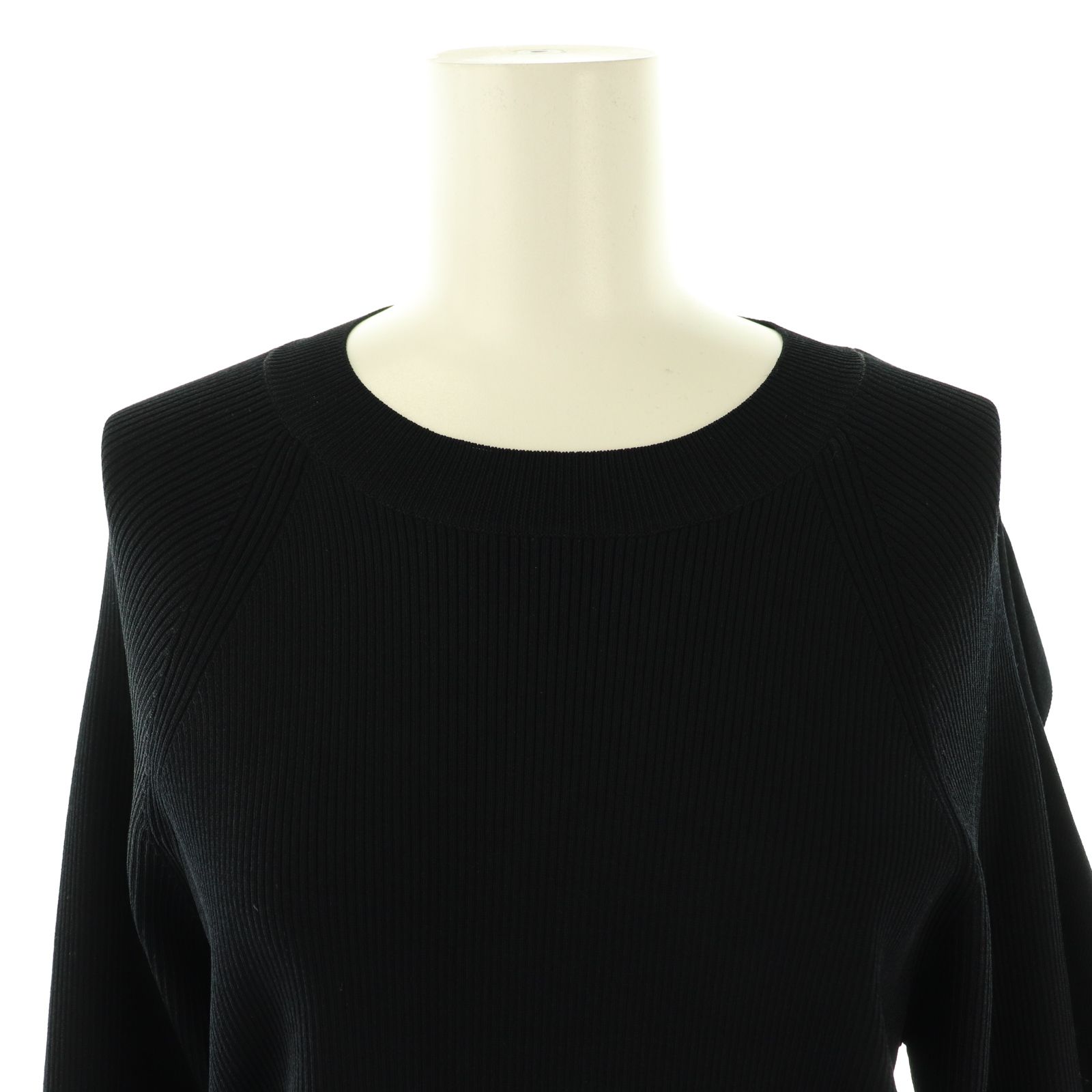 アドーア ADORE ラッフルニット プルオーバー 長袖 38 ブラック /DF