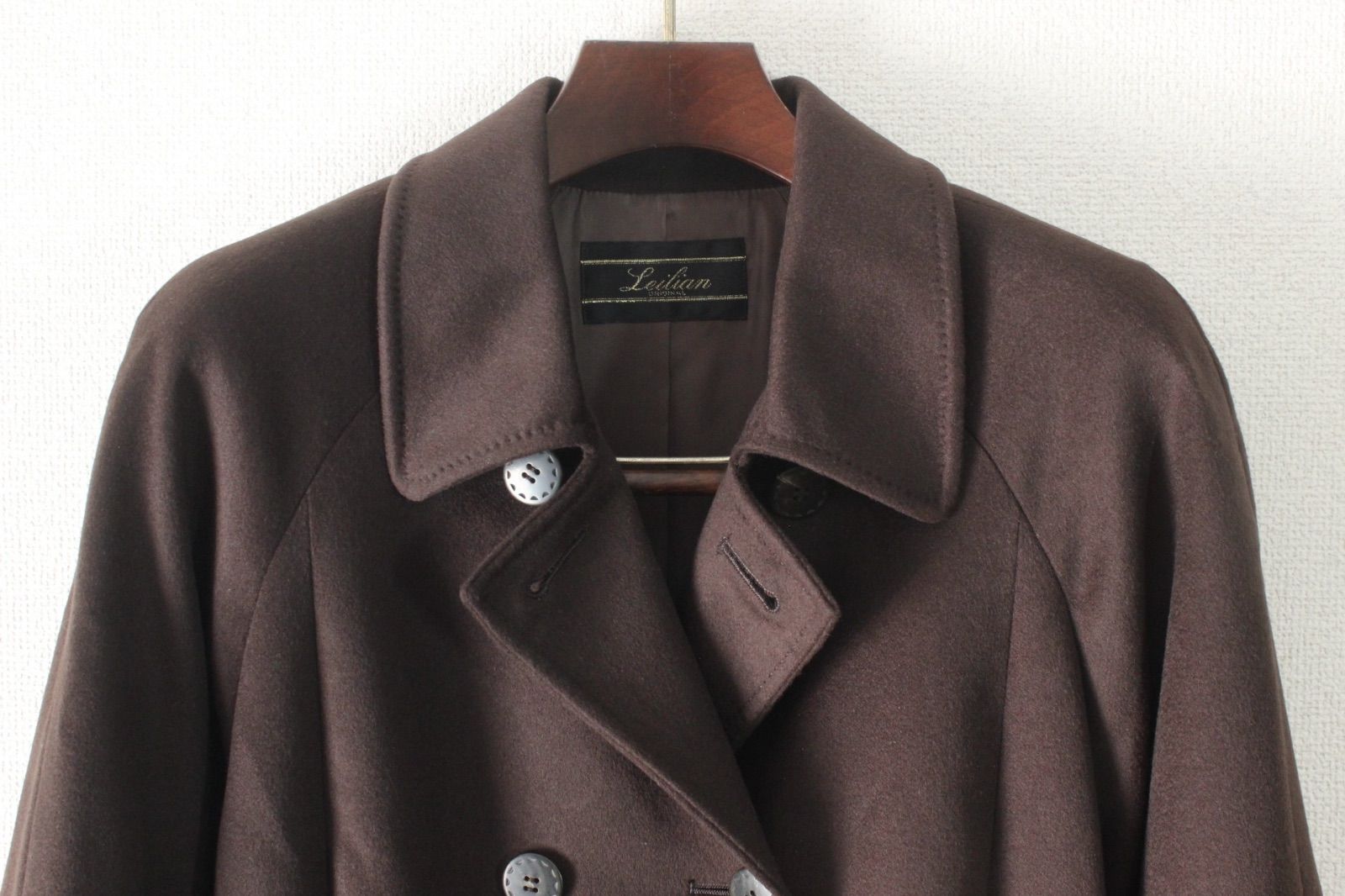 新品同様】レリアン カシミヤ100% ロングコート 9 レディース M ダーク