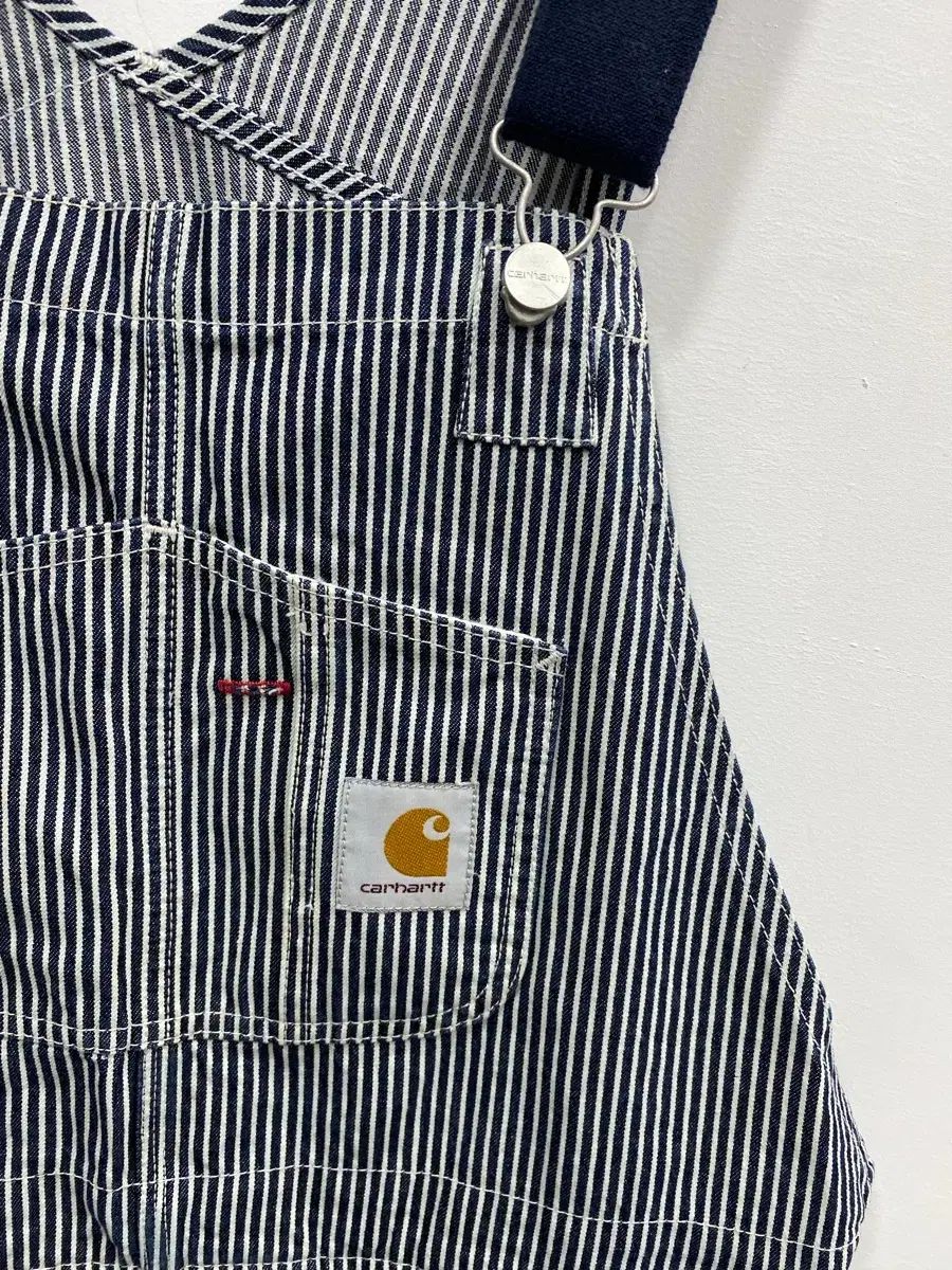 34 x 32|唯一実物 Carhartt カーハート ヒッコリー bib オーバーオール 멜빵바지
