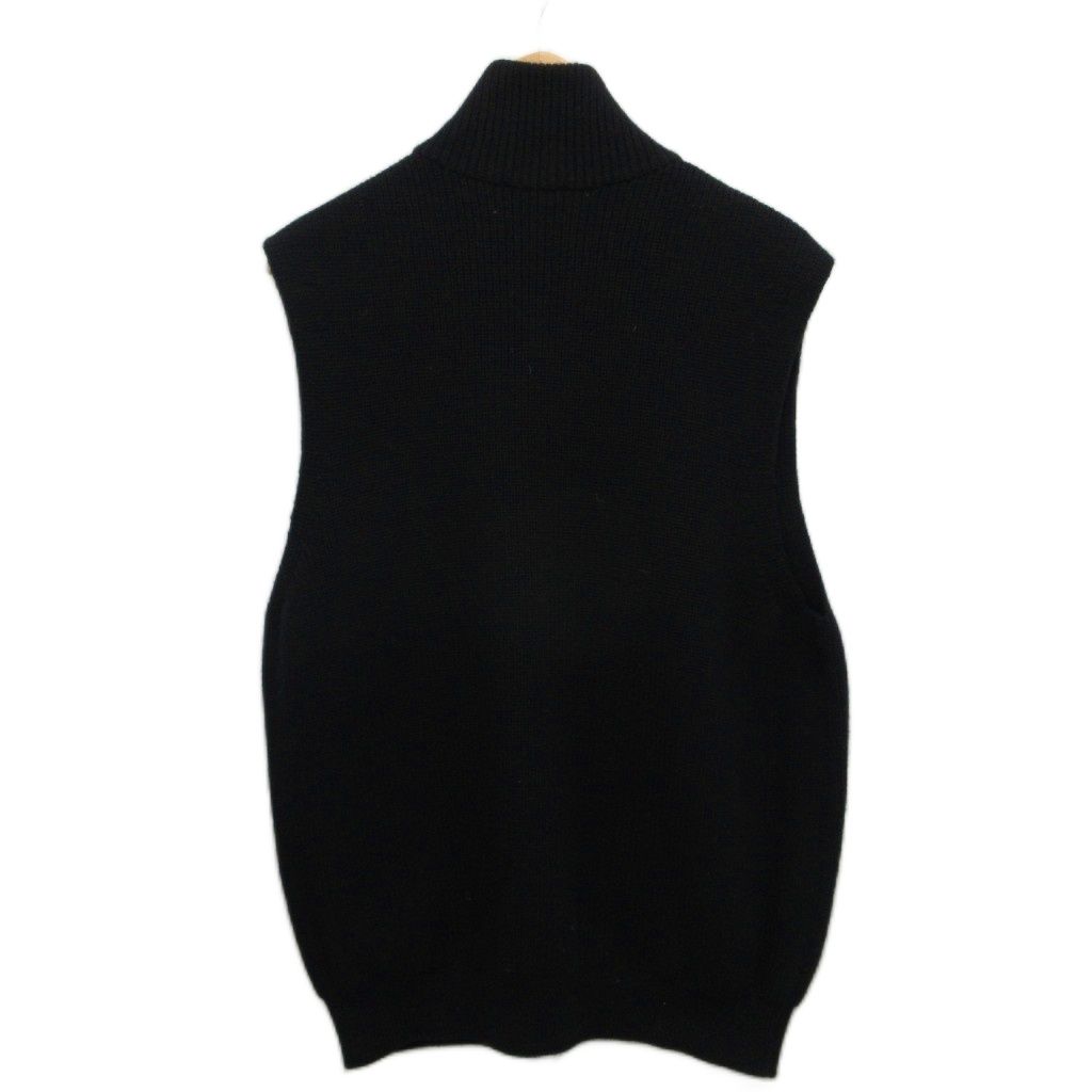 【中古】アンデコレイテッドマン UNDECORATED MAN ニットベスト セーター ハイネック ダブルジップ 黒 ブラック 2 アンデコレイテッドマン UNDECORATED MAN ニットベスト セーター