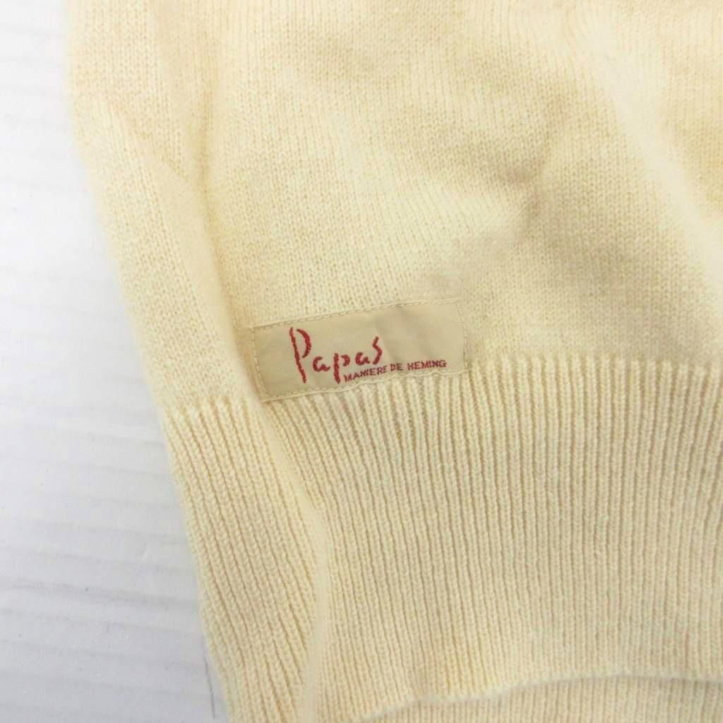 パパス Papas カシミヤ100％ セーター ニット タートルネック ベージュ