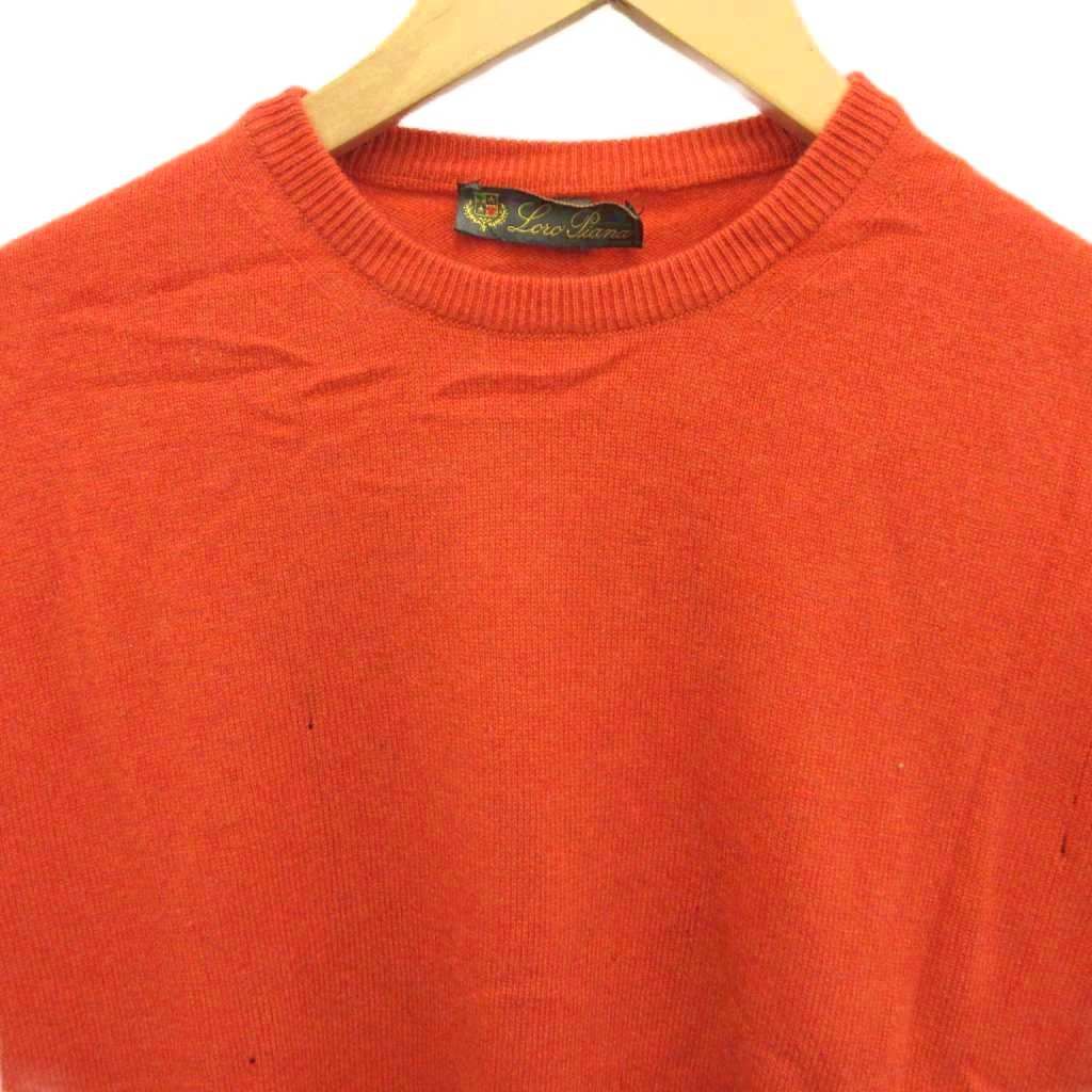 ロロピアーナ Loro Piana カシミヤ100％ セーター ニット オレンジ 46
