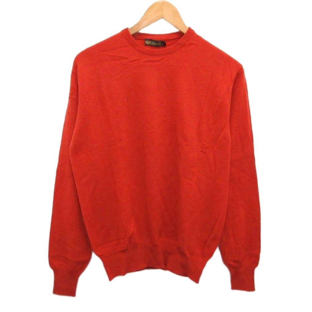 Loro Piana☆カシミヤセーター☆最終価格！ ロロピアーナ Loro Piana カシミヤ100％ セーター ニット オレンジ 46