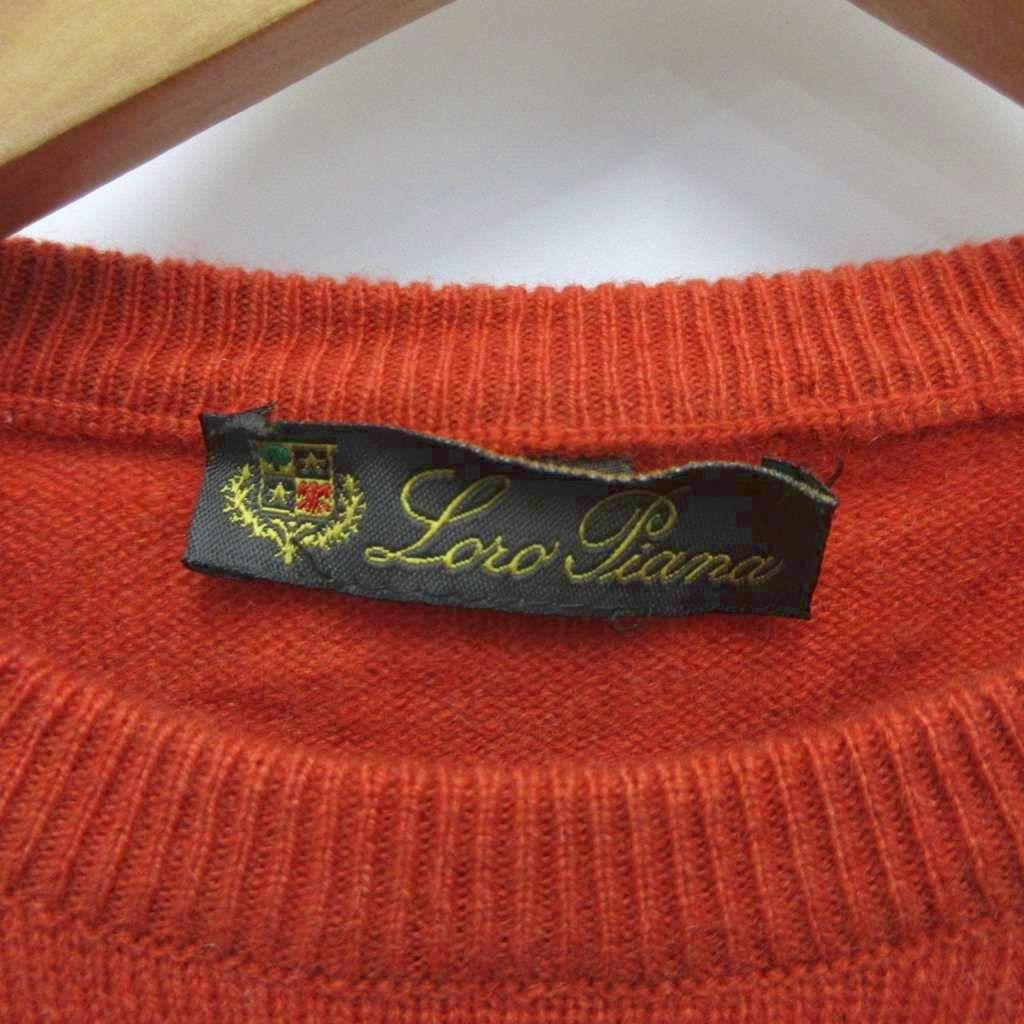 ロロピアーナ Loro Piana カシミヤ100％ セーター ニット オレンジ 46