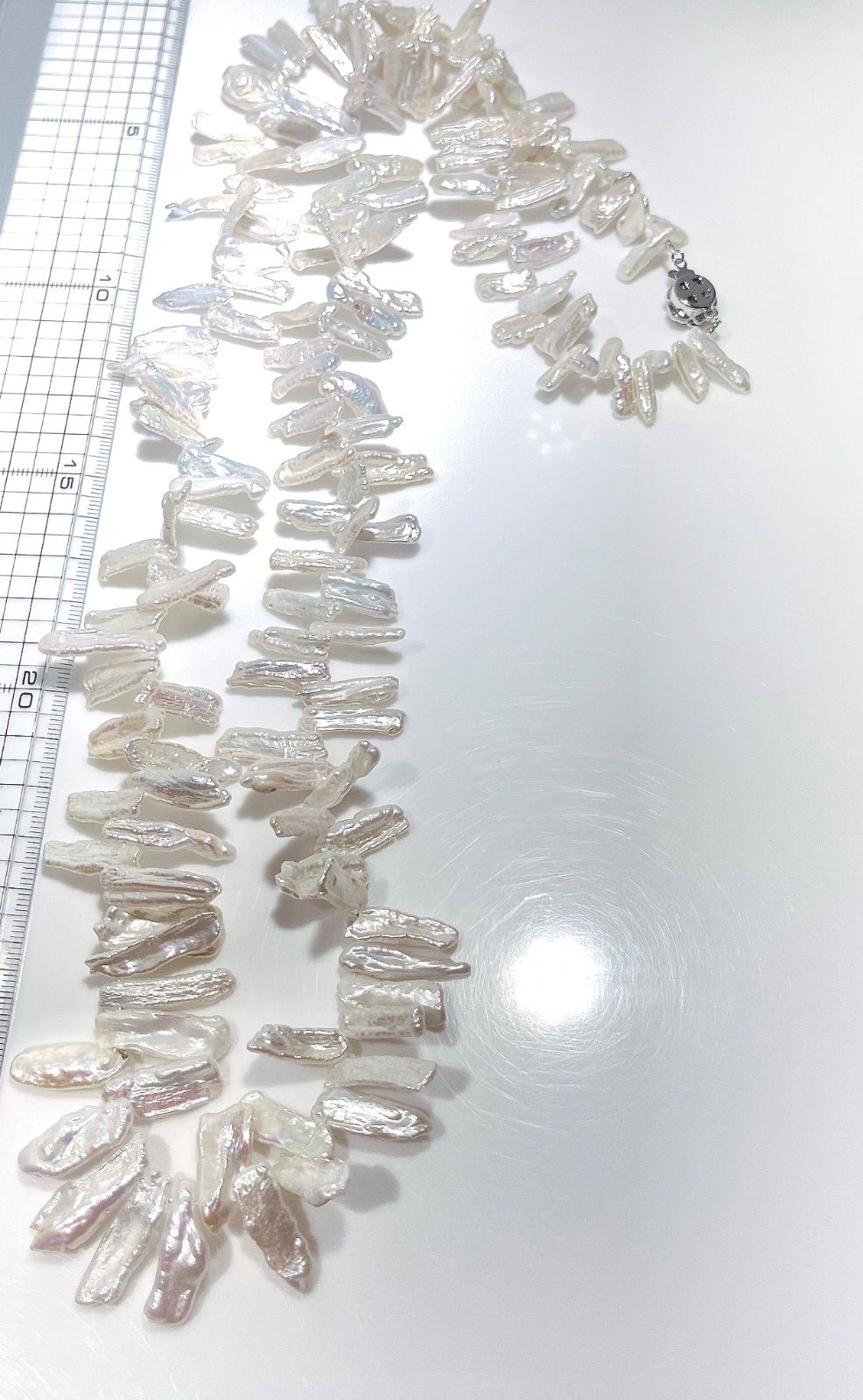 びわパールネックレス淡水パールネックレスNO