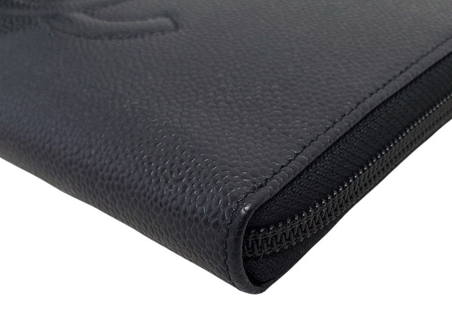 S308◇極美品【シャネル】キャビアスキン オーガナイザー◇シール