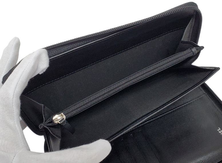 S308◇極美品【シャネル】キャビアスキン オーガナイザー◇シール