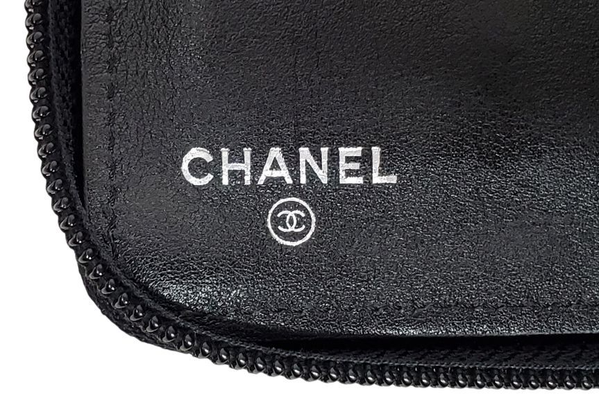 S308◇極美品【シャネル】キャビアスキン オーガナイザー◇シール