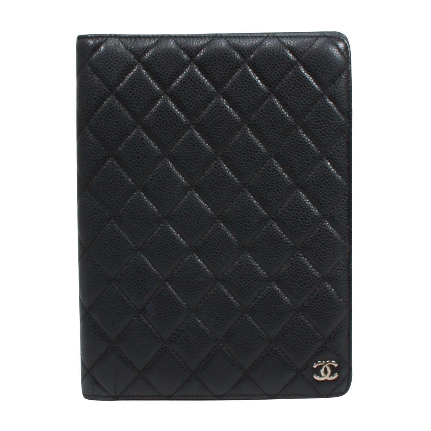 CHANEL マトラッセ アジェンダGM キャビアスキン ブラック 財布 小物 その他 シルバー