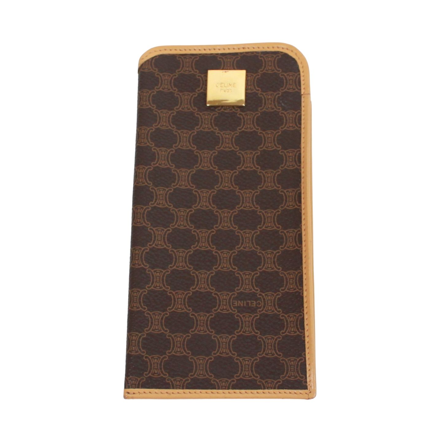 CELINE マカダム レザー PVC ブラウン 財布 小物 その他 ゴールド