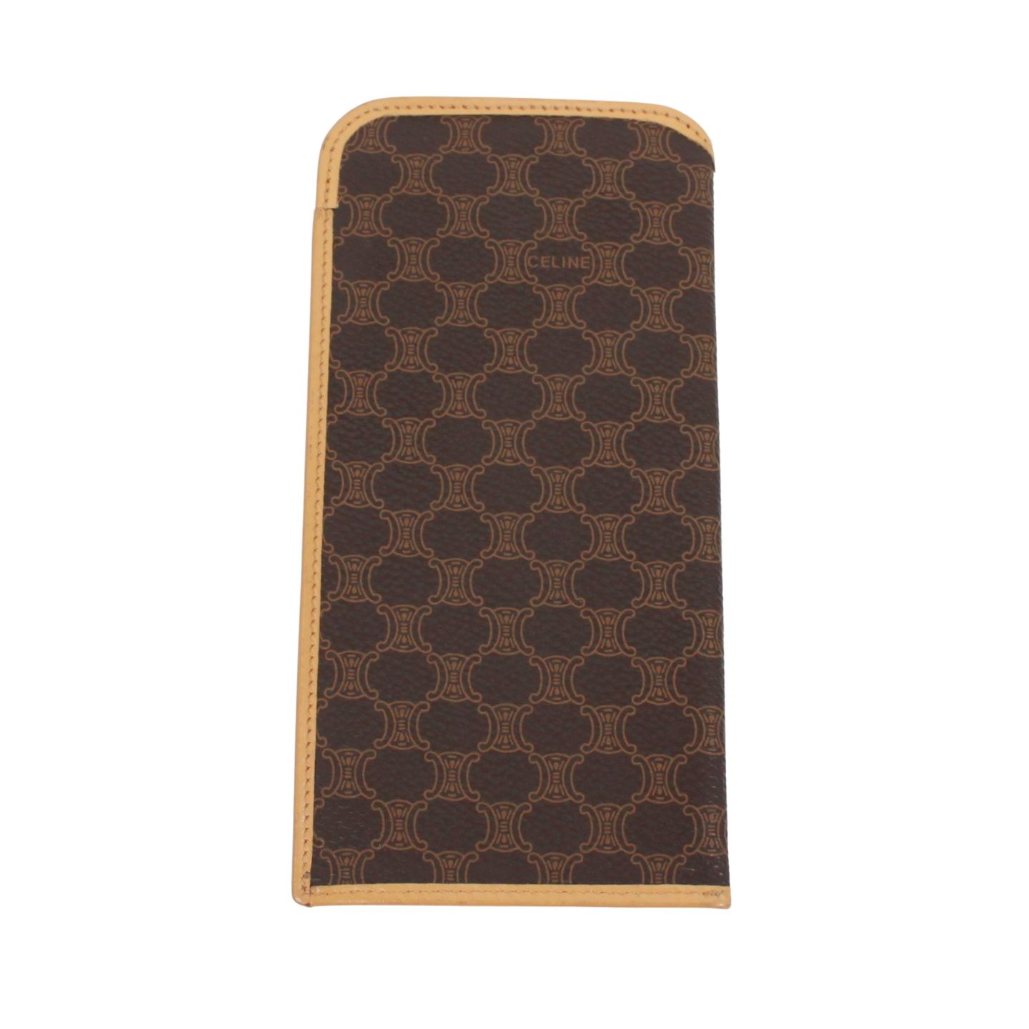 CELINE マカダム レザー PVC ブラウン 財布 小物 その他 ゴールド