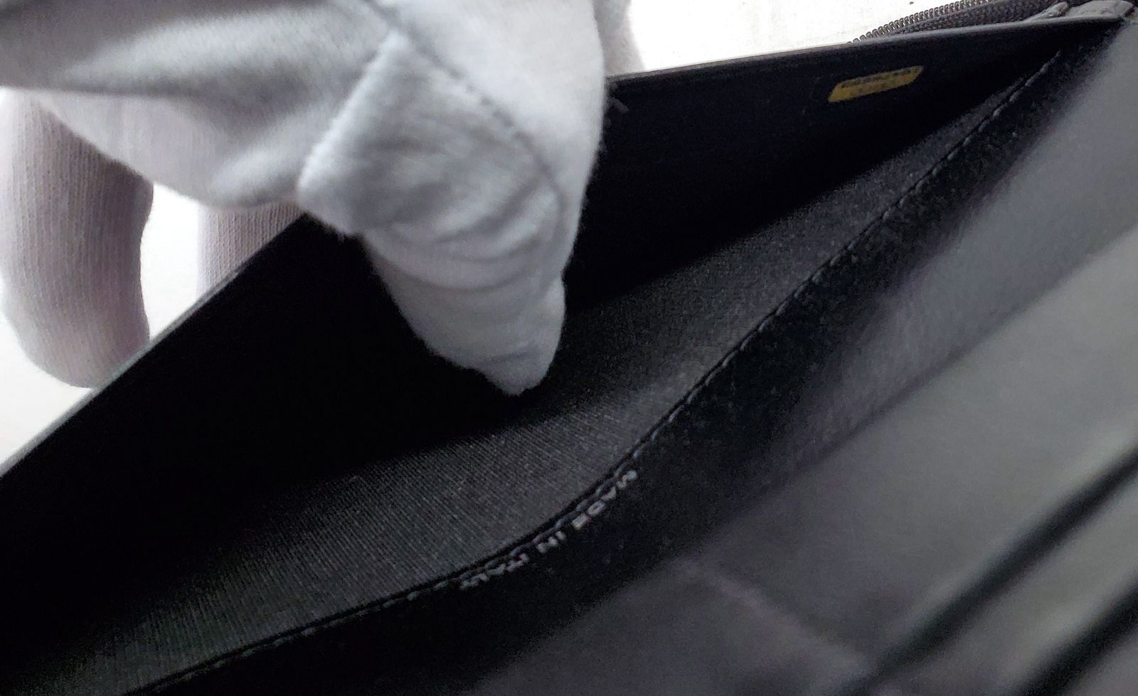 S308◇極美品【シャネル】キャビアスキン オーガナイザー◇シール