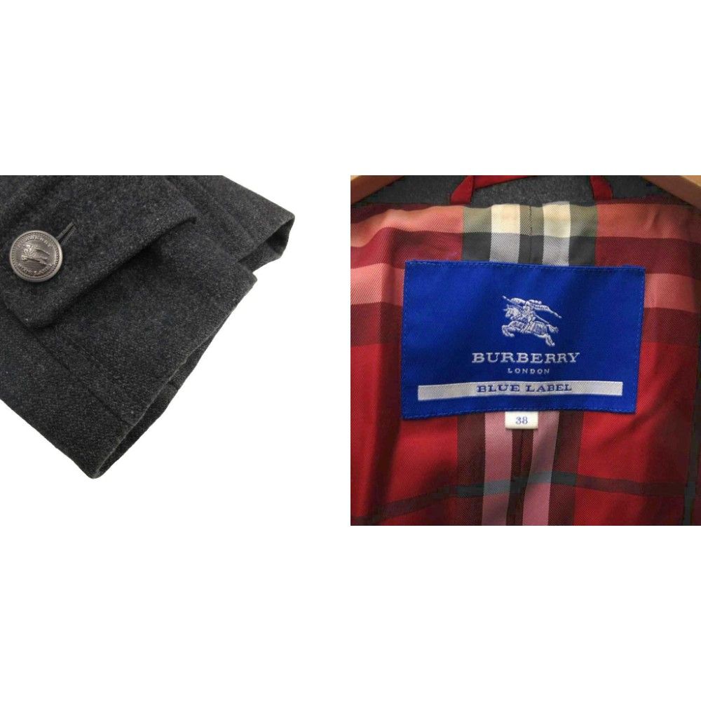 Burberry Blue Label ピーコート 38サイズ Burberry's Blue Label グレー ピーコート 38 - メルカリ
