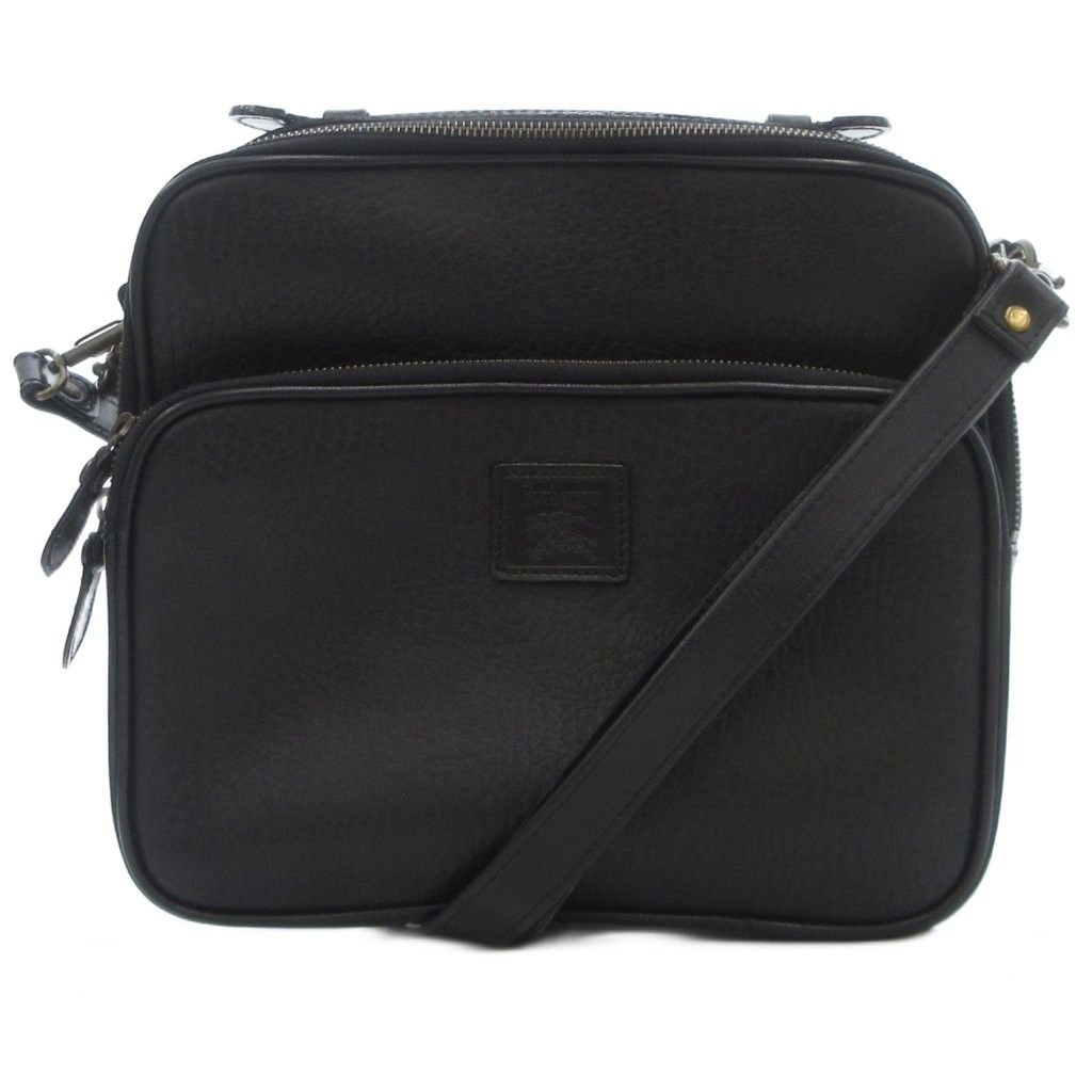 【中古】バーバリーズ Burberrys ヴィンテージ ショルダーバッグ クロスボディ 斜めがけ スクエア レザー ロゴ 黒 バーバリーズ Burberrys ヴィンテージ ショルダーバッグ クロスボディ