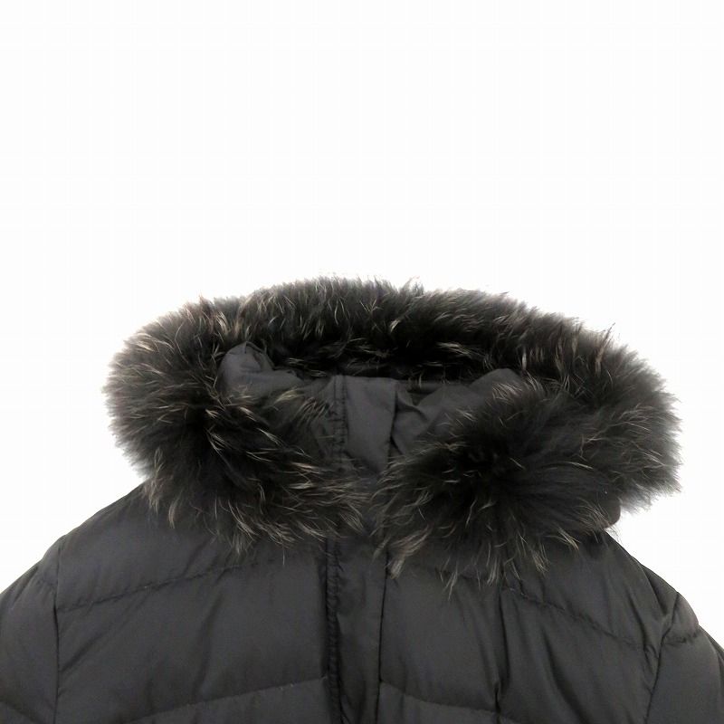 インディヴィ INDIVI ダウンジャケット ミドル丈 ファー フード付き