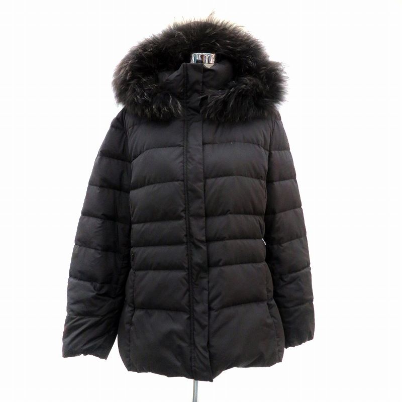 インディヴィ INDIVI ダウンジャケット ミドル丈 ファー フード付き