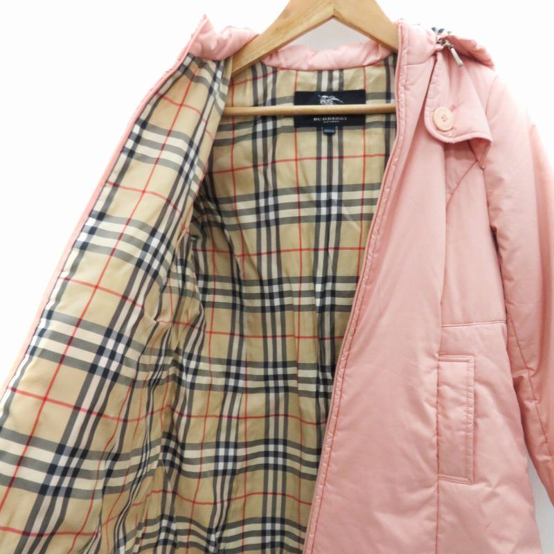 バーバリー ロンドン BURBERRY LONDON 中綿コート ロング丈 フード付き