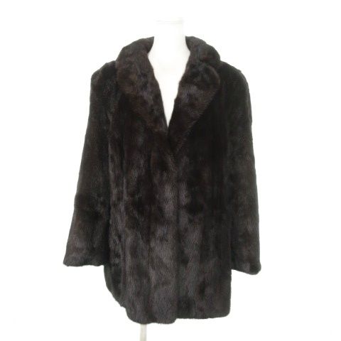 最高級　美品　サガミンク　金タグ　FURDI ミンクファーコートF ミドル丈　黒 最高級美品サガミンク金タグFURDI ミンクファーコートF ミドル丈黒