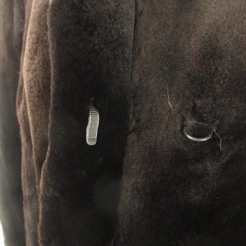 ノーブランド ファーコート シェアードミンク 毛皮 ロング スタンド