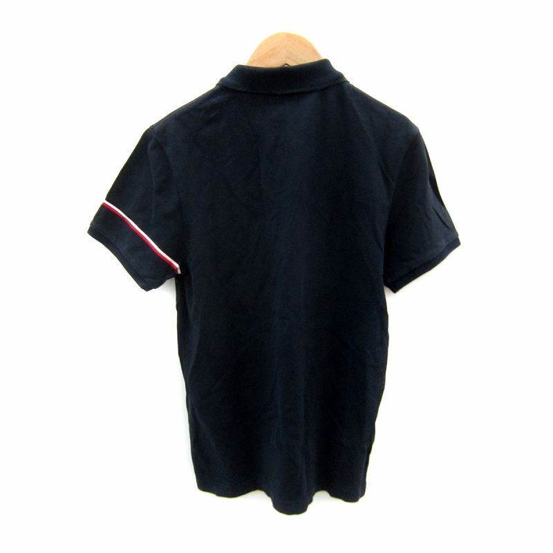 モンクレール MONCLER ポロシャツ 半袖 ポロカラー 無地 S 紺 ネイビー |SY 17 GY 18