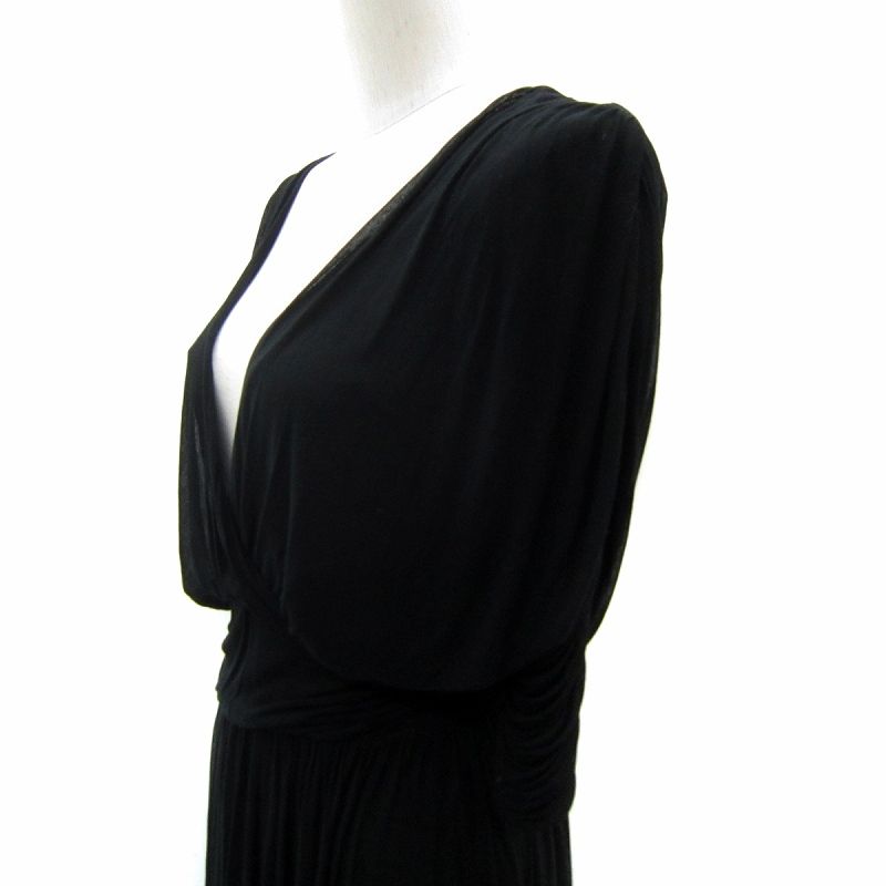 エトロ ETRO ワンピース ロング丈 マキシ丈 五分袖 カシュクール 無地