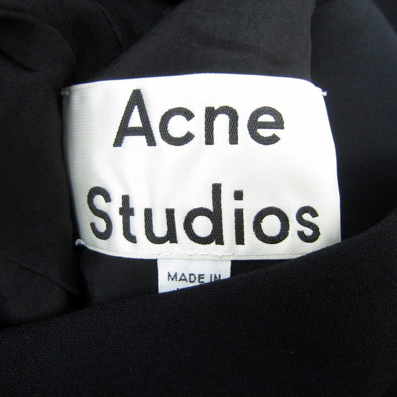  アクネ ストゥディオズ Acne Studios ベスト ジレ ロング丈 無地 34 XS 黒 ブラック SY 21 GY 18 ベスト ジレ ビスチェ トップス