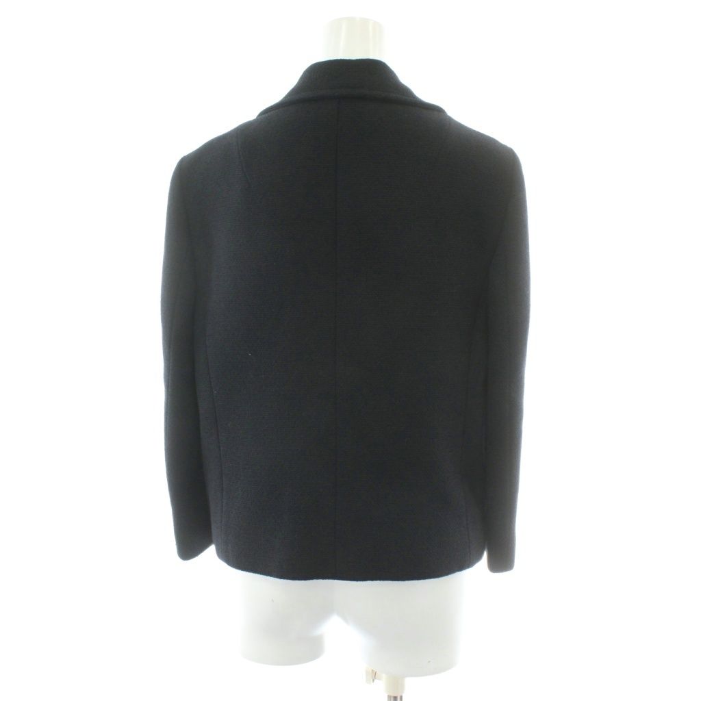 グッチ GUCCI テーラードジャケット ショート丈 ウール 40 黒 ブラック