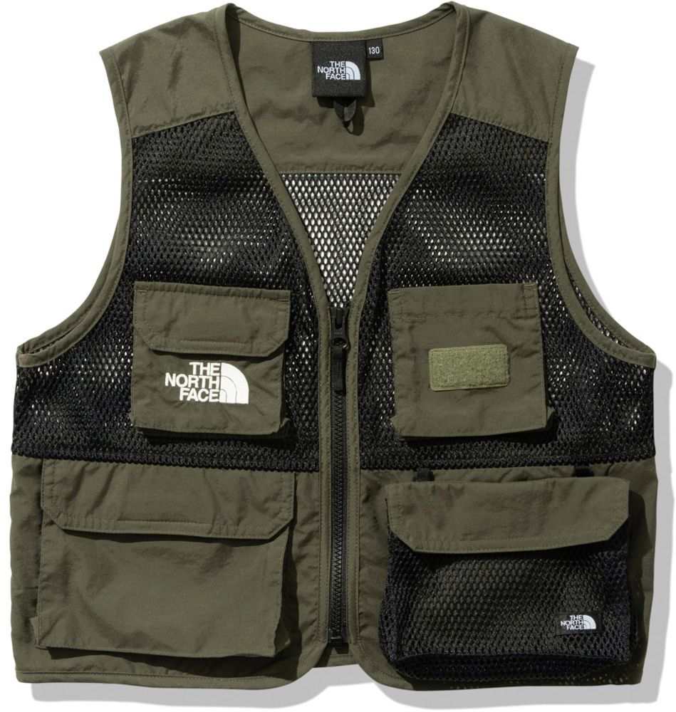 ザ・ノース・フェイス THE NORTH FACE アウトドア アドベンチャーベスト キッズ Asventure Vest ベスト 蓄光刺繍 リフレクトハイピング ポケット 多機能 男の子 女の子 ドットボタン 記名ラベル ウェア NPJ NT ニュートーフ