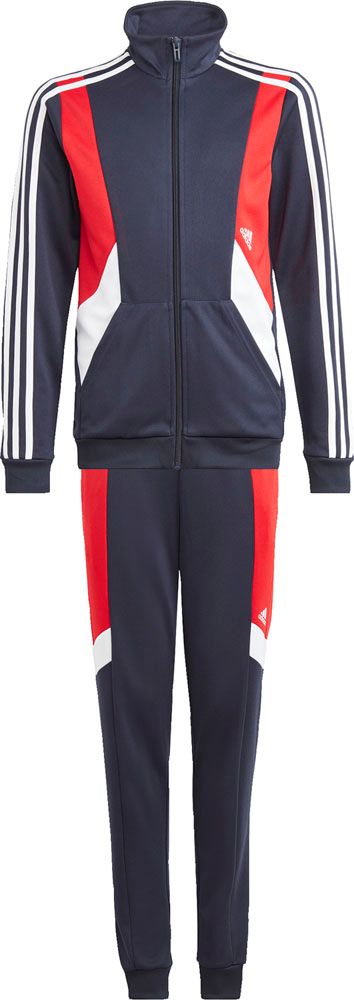 アディダス adidas カラーブロック スリーストライプス トラックスーツ キッズ ジュニア ジャージ上下セット  ENN27 IC5627 TOP:LEGENDINK