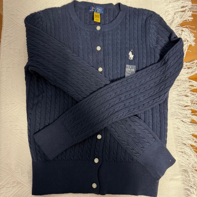 1営業日発送】ポロラルフローレン ケーブルニットカーディガン