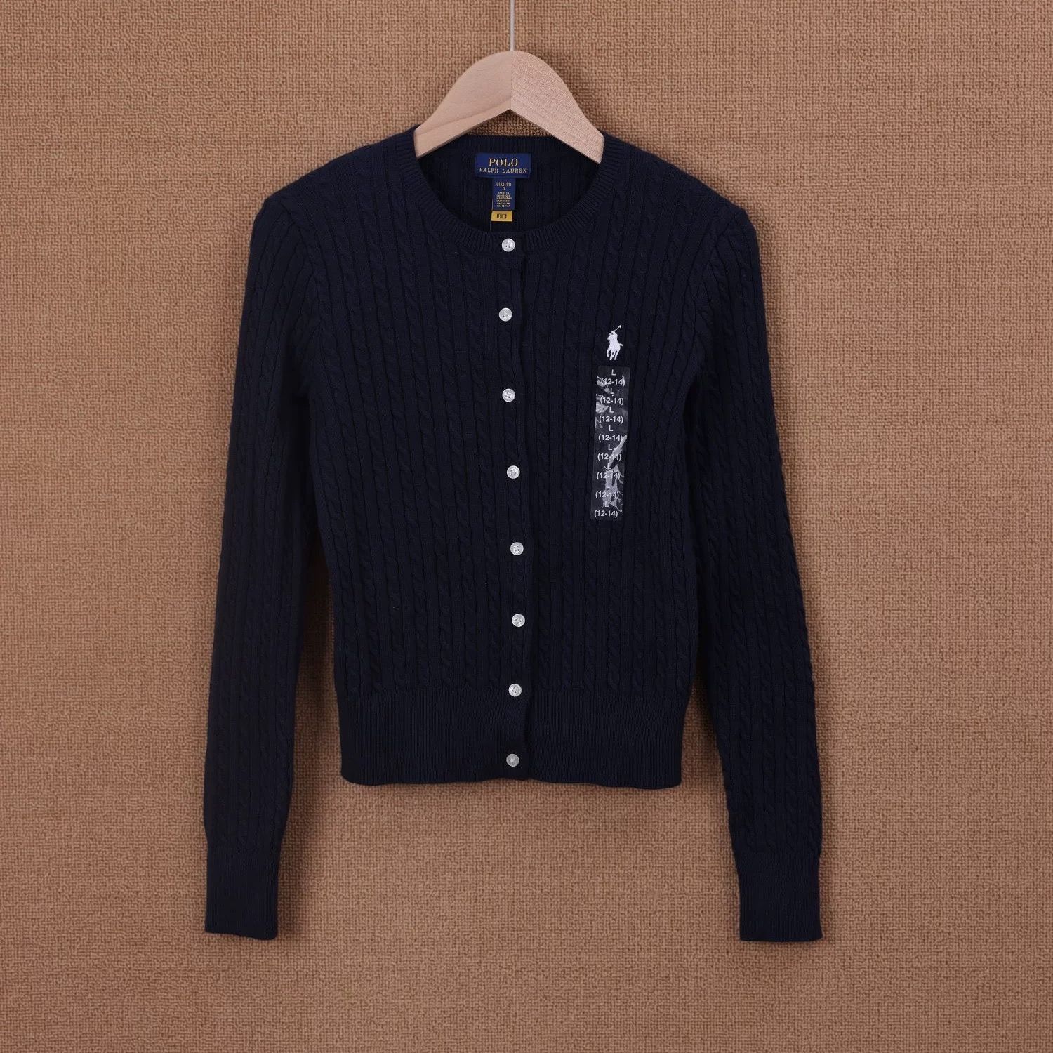 1営業日発送】ポロラルフローレン ケーブルニットカーディガン