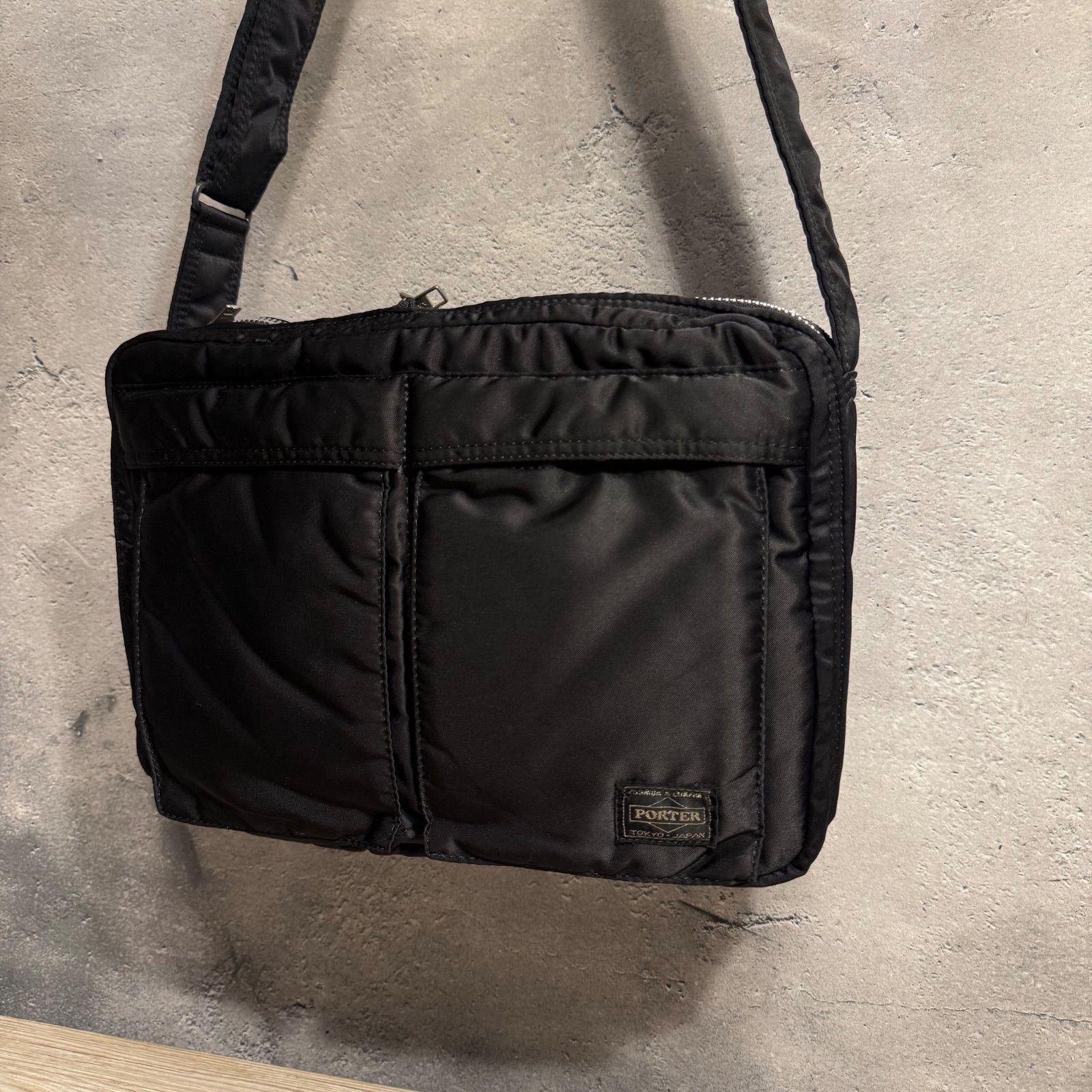 PORTER ポーター タンカー ショルダーバッグ 2層式 ブラック 黒 斜め 