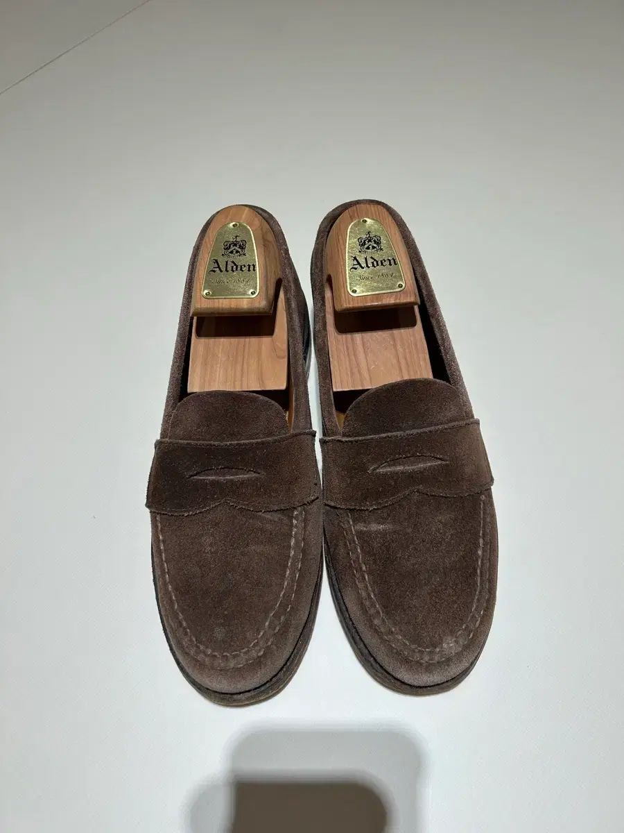 7 D オールデン 6245 ダークブラウン アンラインド スウェード ローファー