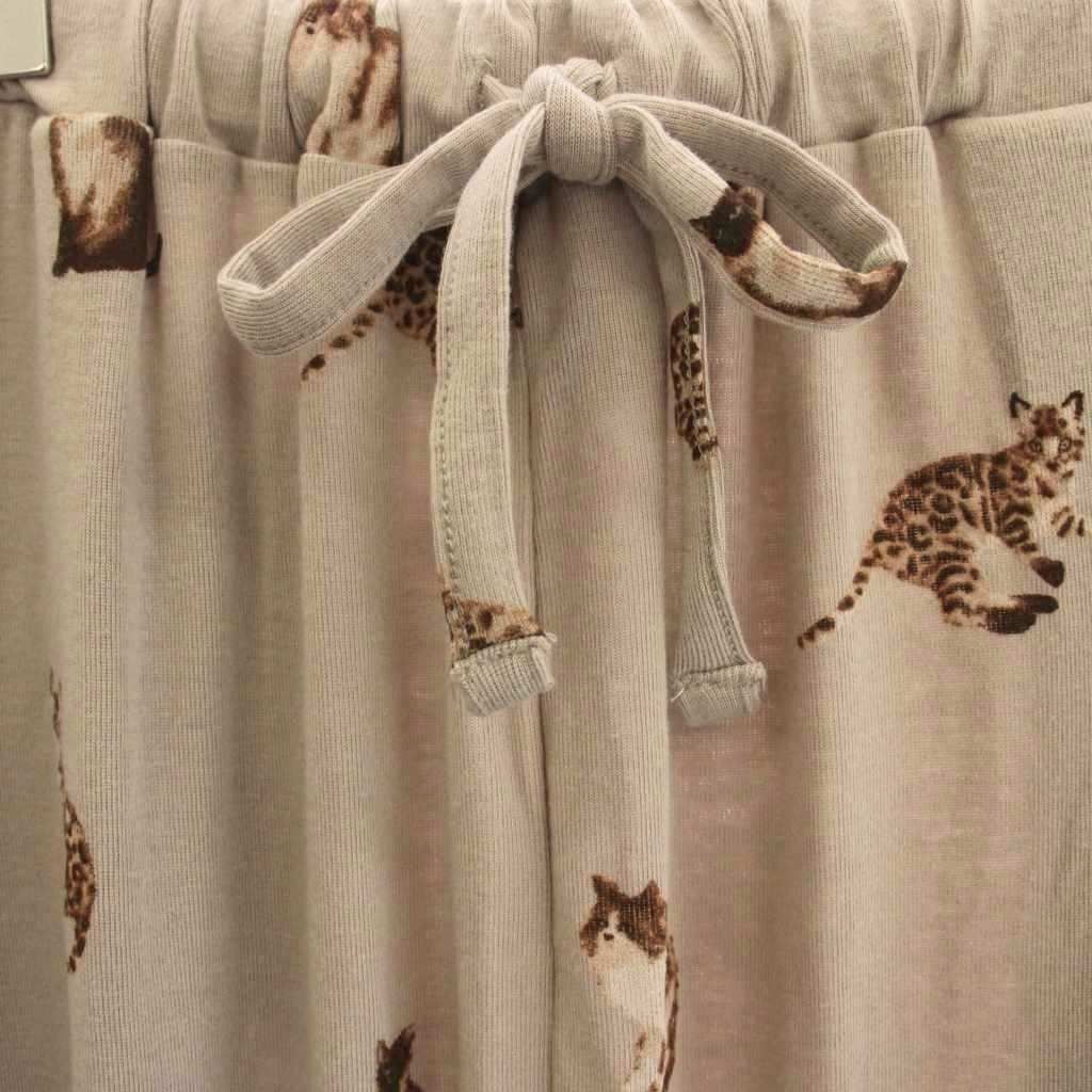 ジェラートピケ gelato pique キャットモチーフロングパンツ F ピンク